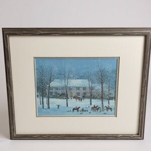 Fine Art Print “La Chasse D’ Huber”, Michel Delacroit, professionally framed